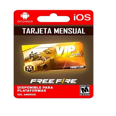 Free Fire tarjeta mensual